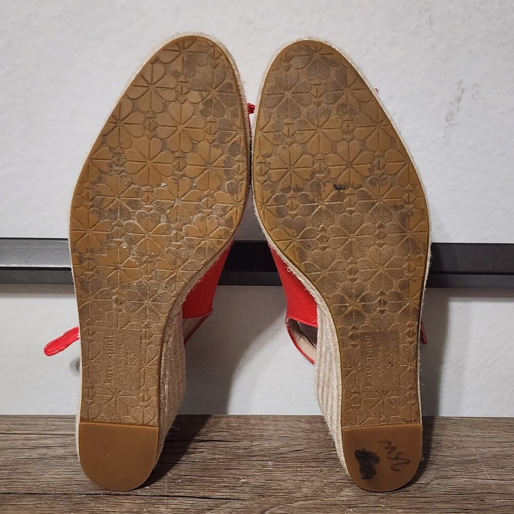 Kate Spade New York Panama Nights Women's Wedge Espadrilles Shoes Size 8.5 Red - Picture 6 of 9